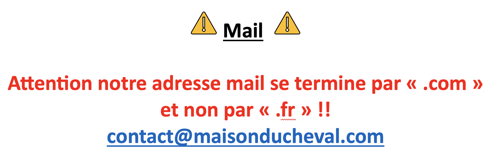 Bienvenue à la Maison du Cheval
